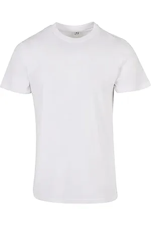 Build Your Brand Herren BB010-Basic Round Neck T-Shirt, White, 3XL
