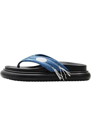 Desigual Damen Shoes_Boat_Thong DEN Sandal, Blue, 41 EU