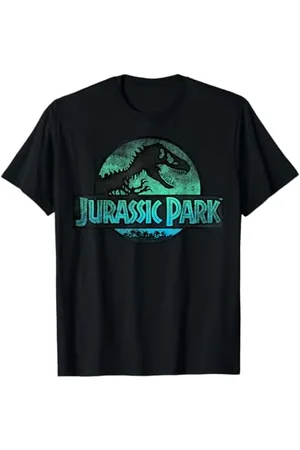 Jurassic Park Turquoise Safari Circle Logo T-Shirt
