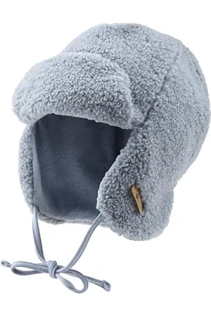 Sterntaler Fliegermütze aus Teddyplüsch - Jungen Holzfällermütze mit angeschnittenen Ohrenklappen und Bindeband - Kinder Wintermütze, gefüttert mit Baumwollfleece - , 51