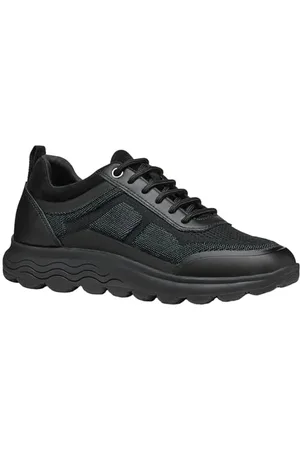 Geox Damen D SPHERICA C Sneaker, Black, 40 EU