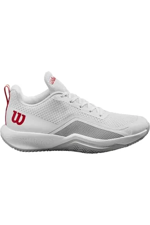 Wilson Damen Rush Pro Lite Tennis Shoe, White/Pearl Blue Red, 40 EU