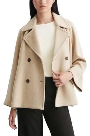 Marc O’ Polo Marc OߴPolo Damen Cabanjacke mit Reverskragen elegant, Beige (Blushed Camel), 38