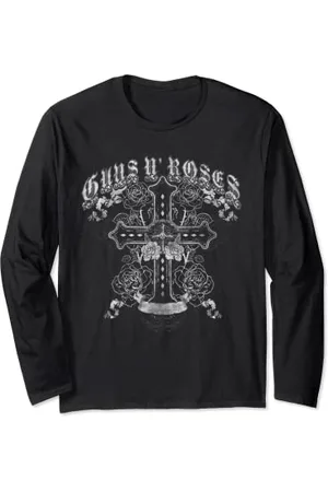 Guns N´Roses Offizielles Vintage-Kreuz, Weiß Langarmshirt