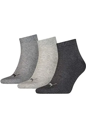 PUMA Plain 3P Quarter Socke, Grau (Anthrazit/L Mel Grey/M Mel Grey), 35-38