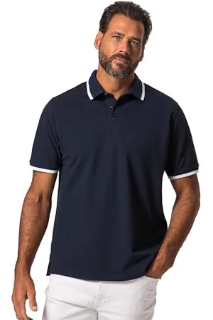 JP 1880 Herren, Große Größen, Polo Flexnamic Pique Kragen mit Streifen