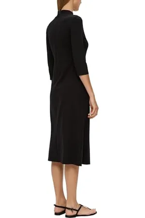 QS by s.Oliver Damen Midikleid Black 40