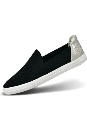 Bugatti Damen-Schwarze Mesh-Slipper mit silberner Absatzverzierung, atmungsaktivem Komfort und leicht anzuziehendem Design, schwarz/Metallics, 36 EU