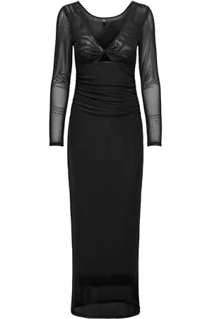 ONLY Damen ONLPARIS L/S Reversible Dress Box JRS Kleid, Black, Medium