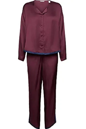 ESPRIT Damen Satin Colour Block CVE Pyjama Pyjamaset, , 44