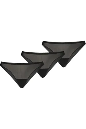 Teyli Brasilianisch Slips Damen 3er Pack mit Netz - Damen Unterwäsche - Brasilianisch Geschnittene Slip Damen Mehrfachpackung M