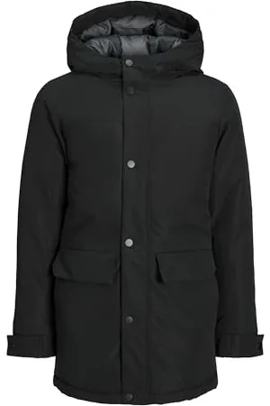 JACK & JONES JACK&JONES JUNIOR Jungen JJCHAMP Jacket JNR Parka, Black, 128