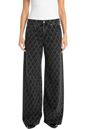 Replay Damen Jeans Amelye Comfort Denim, Schwarz (Black 098), 31W / 32L