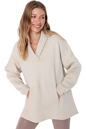 Trendyol Damen Kapuzensweatshirt, einfarbig Sweatshirt, , 42