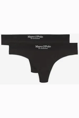 Marc O’ Polo Damen Iconic Rib 2-Pack Thong Panties, , XS EU