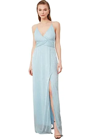 Trendyol Damen Maxi A-line Regular Fit Woven Evening Dress Kleid, , 60