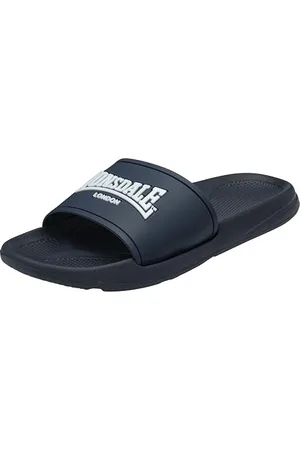 Lonsdale London Herren Naples Schiebe-Sandalen, Marineblau/weiß, 44.5 EU