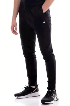 Champion Herren Legacy Authentic Pants Pro Jersey C-Logo Rib Cuff Trainingshose, Schwarz, S