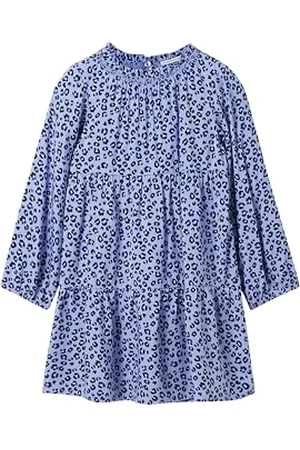 TOM TAILOR Mädchen Kinder Kleid mit Leo-Muster, , 104/110