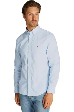 Tommy Hilfiger Herren Hemd Flex Poplin Polka Dot Regular Fit, Blau (Sweet Blue / White Dot), XXL