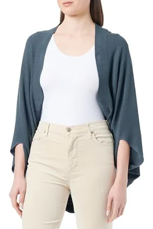 QS by s.Oliver Damen Poncho, Green, Einheitsgröße