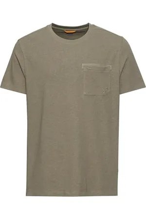 Camel Active Herren Kurzarm T-Shirt aus Baumwoll-Leinen-Mix menswear-3XL