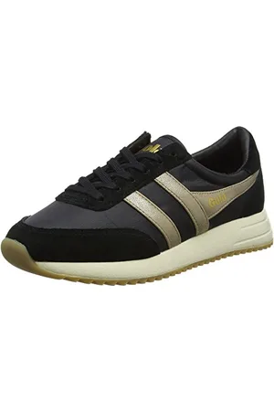 Gola Damen Montreal Mirror Sneaker, Schwarz (Black/Gold/Off Wht by)