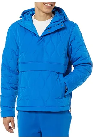 Amazon Herren Anorak-Steppmantel Mit Kapuze Und Viertelreißverschluss, , M