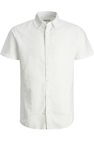 JACK & JONES Jungen Hemd Jjelinen Shirt Ss Sn Jnr EU 140 12248938, ,116