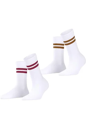ESPRIT Damen Socken Tennis Stripe Multipack W So Baumwolle gemustert 2 Paar, , 39-42