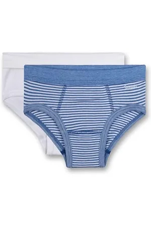 Sanetta Jungen-Slip (Doppelpack) | Hochwertige und nachhaltige Unterhose für Jungen aus Bio-Baumwolle. Inhalt: 2er Set Unterwäsche für Jungen 092