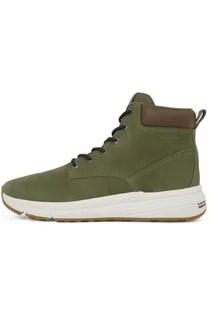 Tommy Hilfiger Herren Low Boot Stiefel Light Hybrid aus Leder, Grün , 40