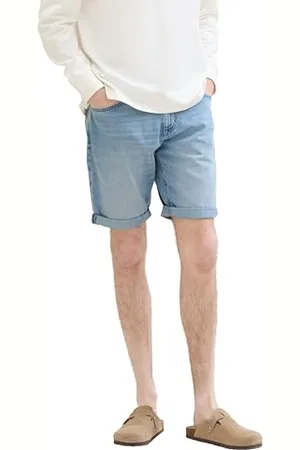 TOM TAILOR Herren Josh Regular Denim Shorts, Used Light Stone Blue Denim, 29