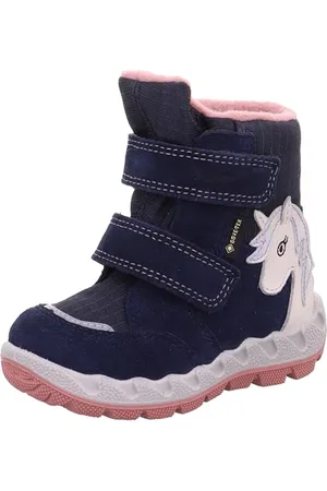 Superfit Mädchen ICEBIRD warm gefütterte Gore-Tex Stiefel, BLAU/ROSA 8010