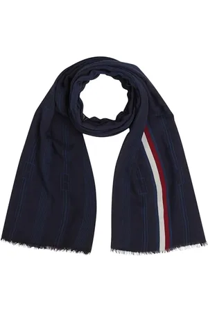 Tommy Hilfiger Damen Schal Essential Flag mit Fransen, Blau (Space Blue), Einheitsgröße
