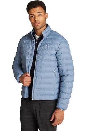 Tommy Hilfiger Herren Steppjacke Packable Recycled Jacket Relaxed Fit, Blau (Brisk Blue), S