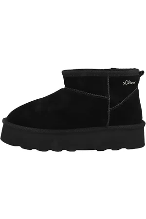 QS by s.Oliver Damen Boots aus Leder Gefüttert, (Black), 39 EU