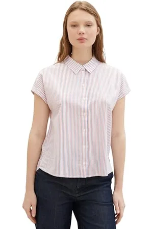 TOM TAILOR Damen Bluse mit Streifen, , XL