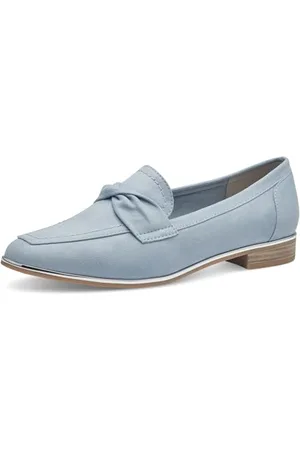 Marco Tozzi Damen Slipper mit Blockabsatz Vegan, Blau , 39 EU