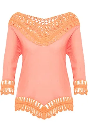 IZIA Damen mahisha-Tunika mit Häkelpart, , XS/S