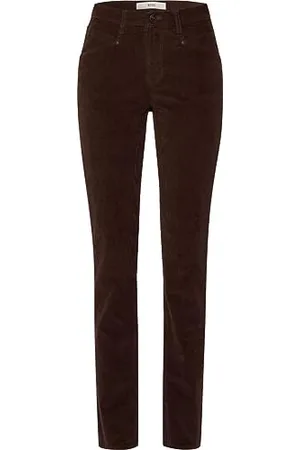 Brax Brax Damen Style Mary New Corduroy Hose, Chocolate, 36W / 30L EU