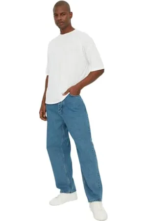 Trendyol Herren Hoher Bund Wide Leg Jeans, , 31W
