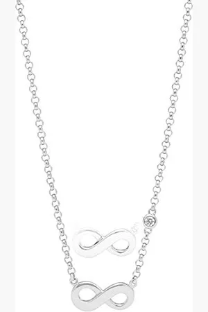 Fossil Halskette Für Frauen Sterling Silber, Maße: 420 mm + 50 mm Silber Sterling Silber Halskette, JFS00394040