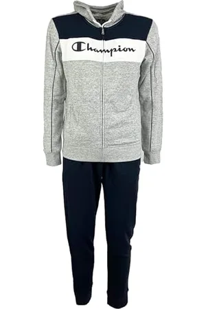 Champion Herren Legacy Sweatsuits Powerblend Terry Color Block Hooded Trainingsanzug, , S
