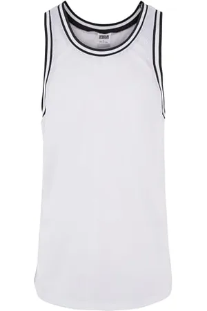 Urban classics Herren Tank Top Mesh Tanktop, lässiges Tank Top für Männer, Rundhals, Loose Fit, Polyester-Mesh, white, XL