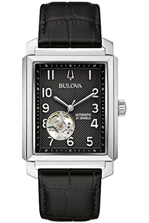 BULOVA Herren Analog Automatik Uhr mit Leder Armband 96A269