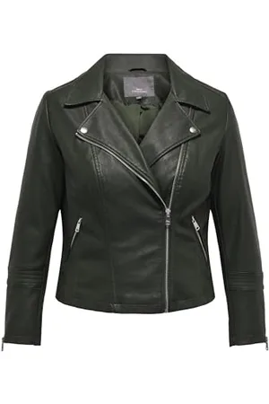 ONLY Damen Caremmy Faux Leather Biker Noos Lederimitatjacke, , 48