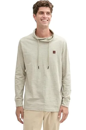 TOM TAILOR Herren Longsleeve mit hohem Kragen, , XXL