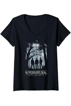 Supernatural Join The Hunt Silhouette T-Shirt mit V-Ausschnitt