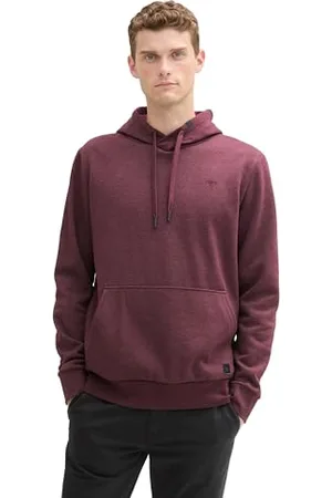 TOM TAILOR Herren Hoodie Sweatshirt mit Logo-Strickerei, , XL